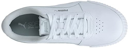 PRODUCTO 765-2 Zapatilla PUMA Carina para mujer, blanco blanco plateado, 7 M US