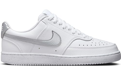 PRODUCTO 752-3 Zapatillas NIKE Wmns Court Vision Low Next Nature DH3158 108 para mujer, Blanco metálico plateado blanco, 8.5 US