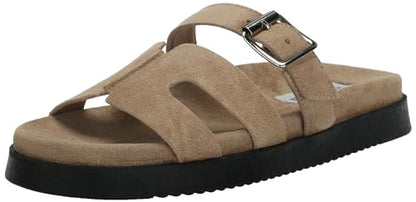 PRODUCTO 700 Steve Madden Sandalia Mayhem Slide para mujer, ante color topo, 7.5