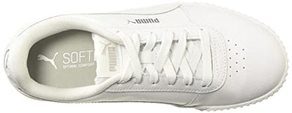 PRODUCTO 765-2 Zapatilla PUMA Carina para mujer, blanco blanco plateado, 7 M US