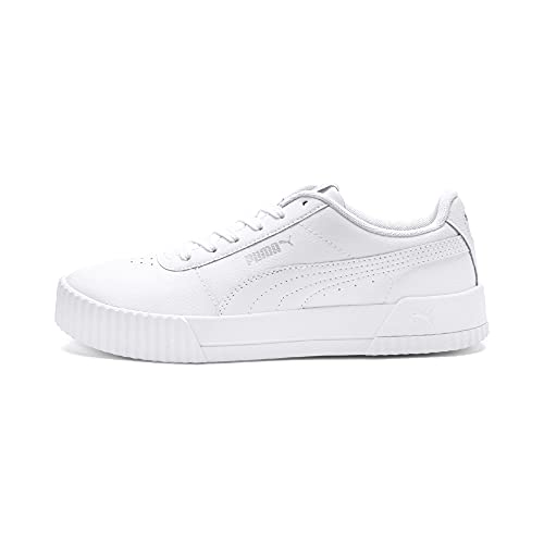 PRODUCTO 765-2 Zapatilla PUMA Carina para mujer, blanco blanco plateado, 7 M US