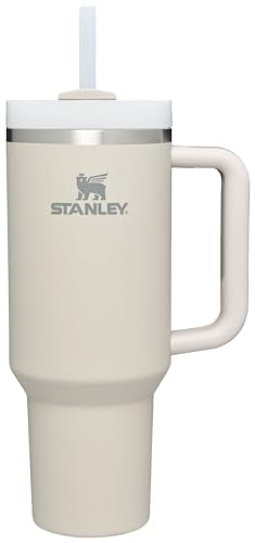 PRODUCTO 713-3 Stanley Quencher H2.0 Soft Matte Collection, vaso aislado al vacío de acero inoxidable con tapa y pajita para bebidas heladas y frías, Dune, 40 oz