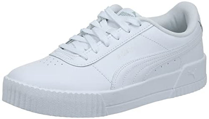 PRODUCTO 765-2 Zapatilla PUMA Carina para mujer, blanco blanco plateado, 7 M US