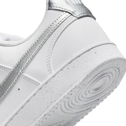 PRODUCTO 752-3 Zapatillas NIKE Wmns Court Vision Low Next Nature DH3158 108 para mujer, Blanco metálico plateado blanco, 8.5 US