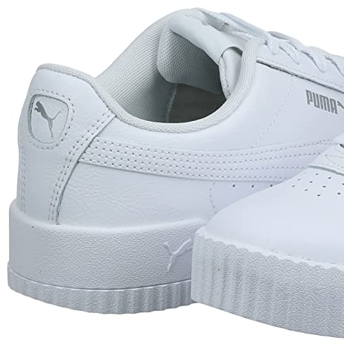 PRODUCTO 765-2 Zapatilla PUMA Carina para mujer, blanco blanco plateado, 7 M US