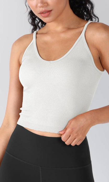 PRODUCTO 708-2 ODODOS Paquete de 3 camisetas sin mangas con cuello en V para mujer, camisetas cortas suaves de punto acanalado, hongo+negro+blanco, X-Small/Small