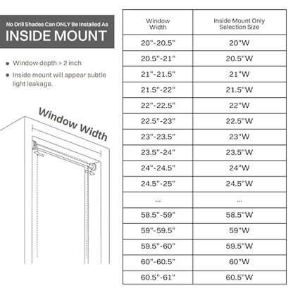 PRODUCTO 694 Cortina enrollable 100% opaca HidPriva | Instalación sin taladros ni herramientas | Protección UV | Tela de fácil cuidado | Estor Enrollable para Ventanas y Puertas | Persiana desplegable para ventana - Blanco (38" An x 78" Alto)