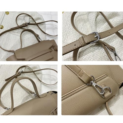 PRODUCTO 716-1 Bolsos tipo cartera de cuero de diseñador para mujer Bolso cruzado mediano con asa superior de grano de palma