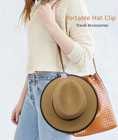 PRODUCTO 722-3 Clip para sombrero para viaje en bolsa, mochila, soporte para sombrero, accesorios de viaje para mujer, clip para sombrero para colgar sombreros de sol, gafas de sol, llaves del auto, regalos para el día de la madre para mamá, esposa, novia