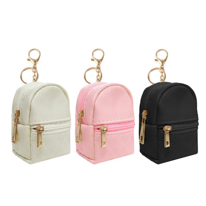 PRODUCTO 721 LYDZTION 3 Piezas Mini Mochila Linda Bolsa de Cosméticos para Mujeres, Bolsa de Maquillaje de Cuero PU Bolsillo para Llaves Bolsa para Lápiz Labial Titular de la Tarjeta Organizador de Cables de Datos Bolsa con Cremallera, Negro Beige Rosa