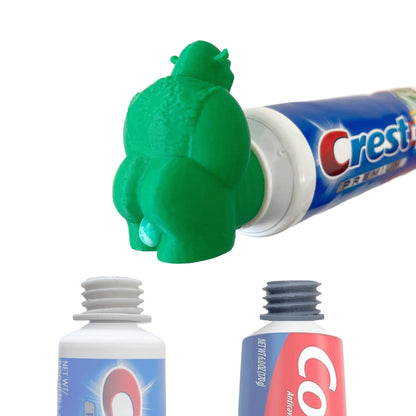 PRODUCTO 664 TUBECAPZ Divertido adorno para pasta de dientes Shrek, incluye 2 adaptadores para tubos Crest y Colgate (Shrek)