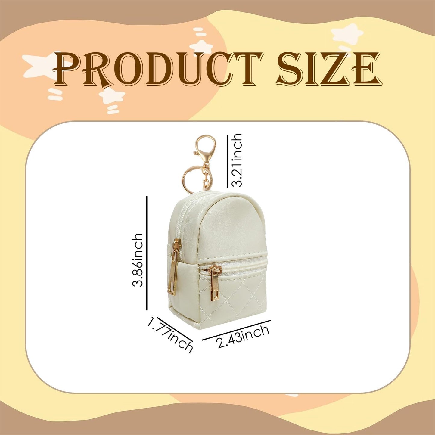 PRODUCTO 721 LYDZTION 3 Piezas Mini Mochila Linda Bolsa de Cosméticos para Mujeres, Bolsa de Maquillaje de Cuero PU Bolsillo para Llaves Bolsa para Lápiz Labial Titular de la Tarjeta Organizador de Cables de Datos Bolsa con Cremallera, Negro Beige Rosa