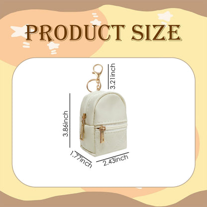 PRODUCTO 721 LYDZTION 3 Piezas Mini Mochila Linda Bolsa de Cosméticos para Mujeres, Bolsa de Maquillaje de Cuero PU Bolsillo para Llaves Bolsa para Lápiz Labial Titular de la Tarjeta Organizador de Cables de Datos Bolsa con Cremallera, Negro Beige Rosa