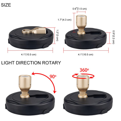 PRODUCTO 756-2 HAMVIDNE Foco LED inalámbrico, luces para cuadros con batería, iluminación ascendente para interiores, luces de disco con control remoto, luces puntuales para pared, exhibición de arte, diana, pintura, arte, armario decorativo, dorado