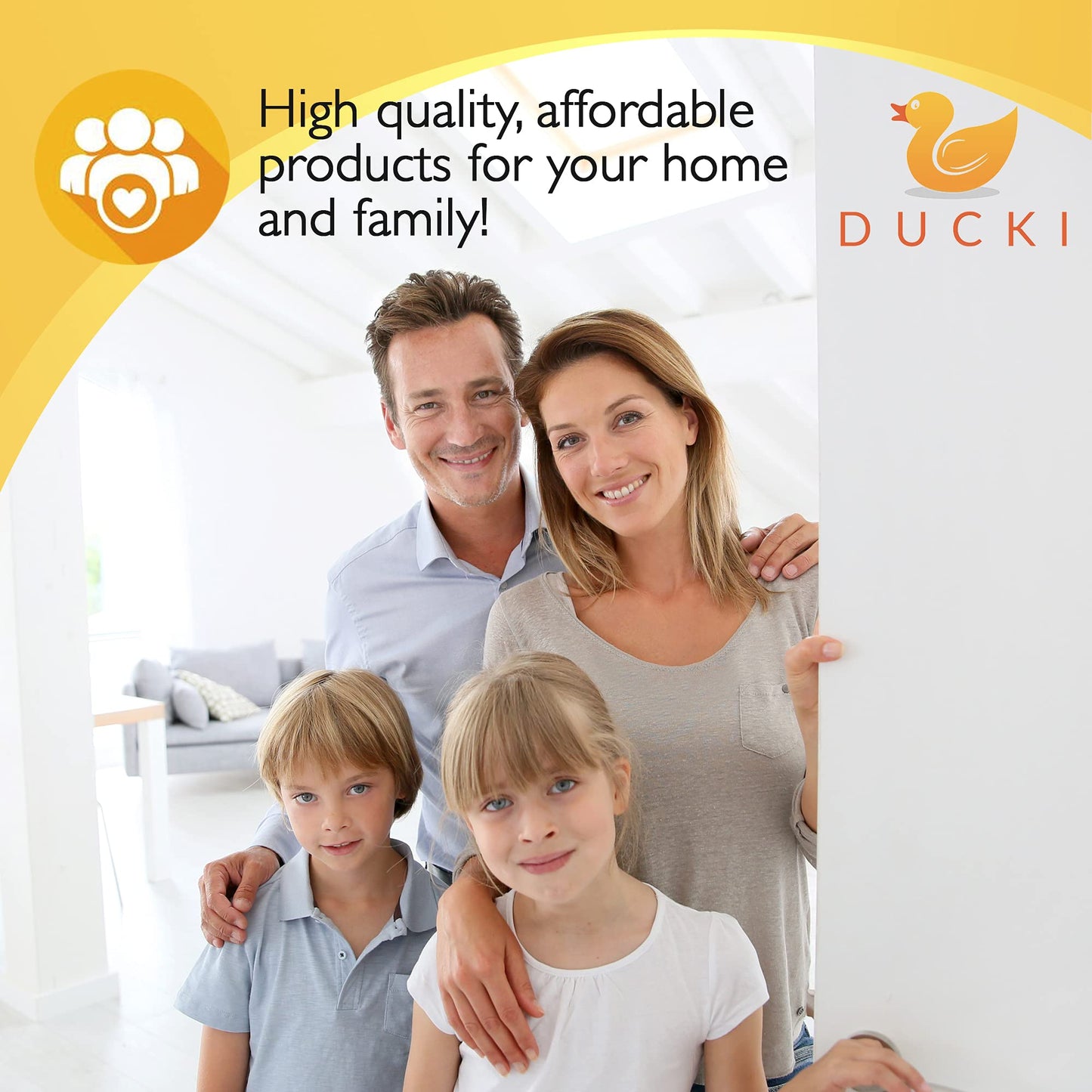 PRODUCTO 645 Protectores de pared Ducki - Paquete de 4 autoadhesivos transparentes, solución reutilizable para detener daños y ruidos de puertas, refrigeradores Más en su hogar u oficina Durable, absorbente de golpes Discreto