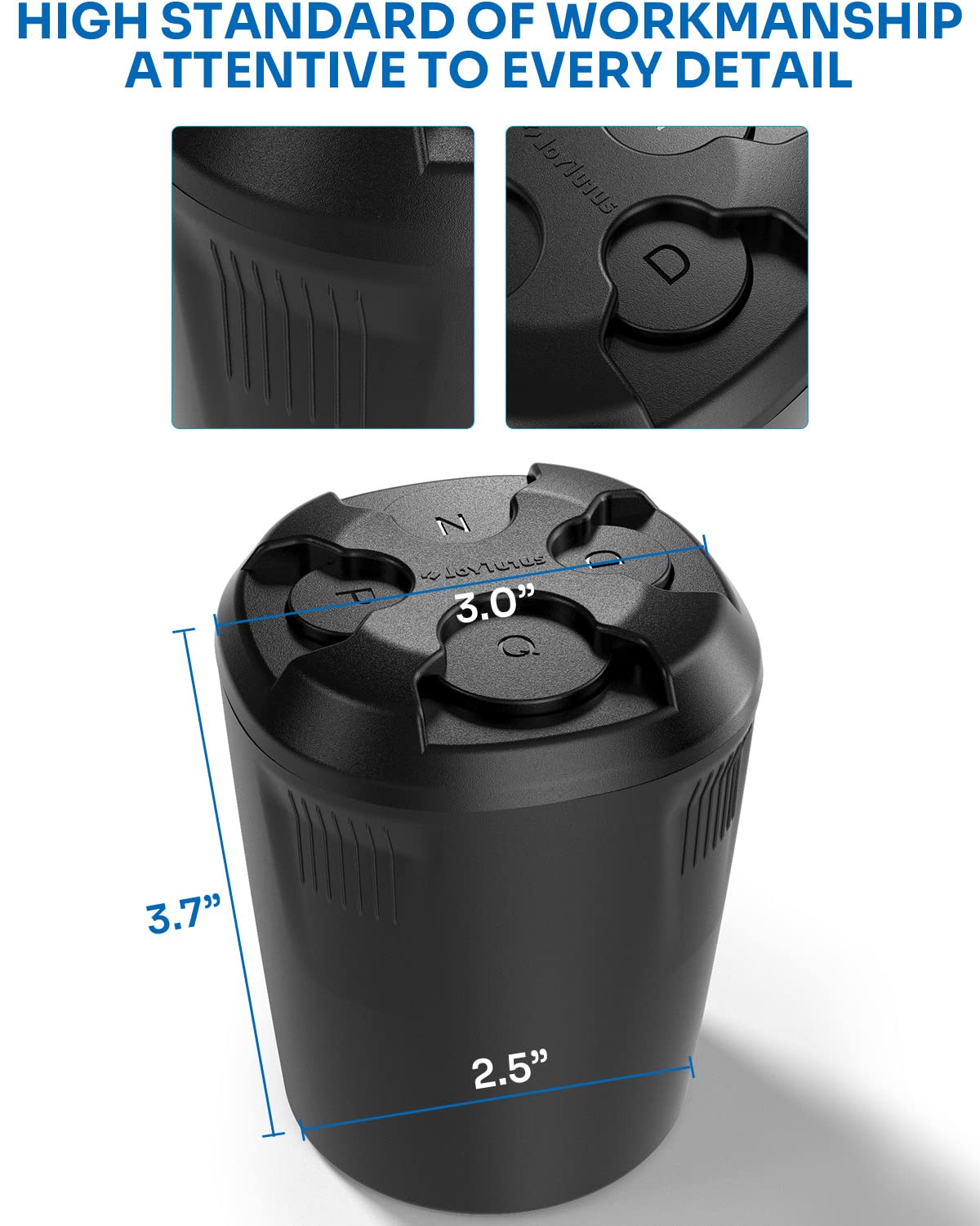 PRODUCTO 657-1 Soporte para monedas , para monedas de alta capacidad, soporte universal para monedas de coche para portavasos, soporte para cambio apto para la mayoría de camiones, clasificar centavos, cuartos, diez centavos, níquel (negro, 2 unidades)