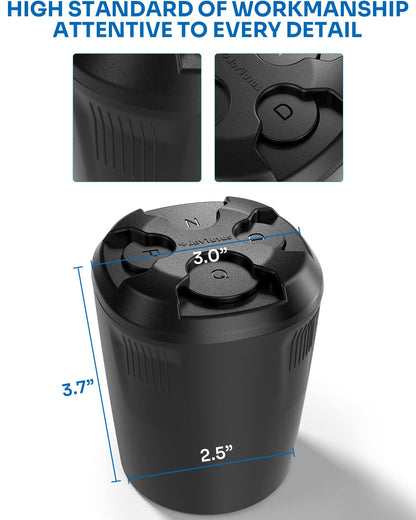 PRODUCTO 657-1 Soporte para monedas , para monedas de alta capacidad, soporte universal para monedas de coche para portavasos, soporte para cambio apto para la mayoría de camiones, clasificar centavos, cuartos, diez centavos, níquel (negro, 2 unidades)