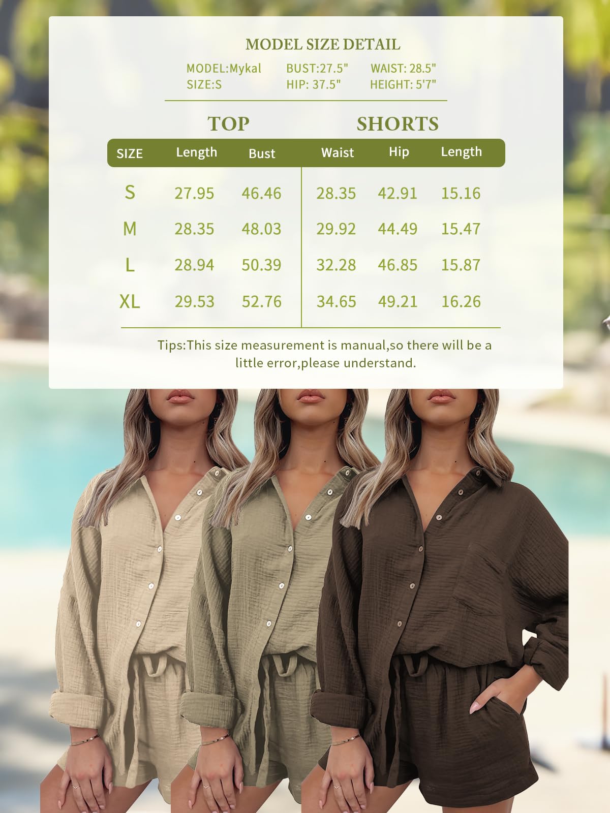 PRODUCTO 635 AUTOMET Conjuntos de 2 piezas para mujer Conjuntos de salón Trajes de primavera Moda 2024 Ropa de resort de crucero de verano de dos piezas Camisas y pantalones cortos de vacaciones en la playa Chándal para salir