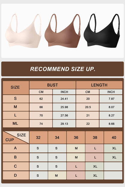 PRODUCTO 643-3 Vertvie Sujetador sin costuras para mujer, sin aros, cómodo sujetador push-up, bralette inalámbrico suave y mantecoso, sujetador deportivo de cobertura completa para todos los días (café, XL)