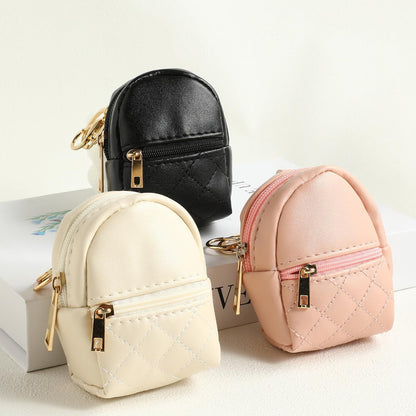 PRODUCTO 721 LYDZTION 3 Piezas Mini Mochila Linda Bolsa de Cosméticos para Mujeres, Bolsa de Maquillaje de Cuero PU Bolsillo para Llaves Bolsa para Lápiz Labial Titular de la Tarjeta Organizador de Cables de Datos Bolsa con Cremallera, Negro Beige Rosa