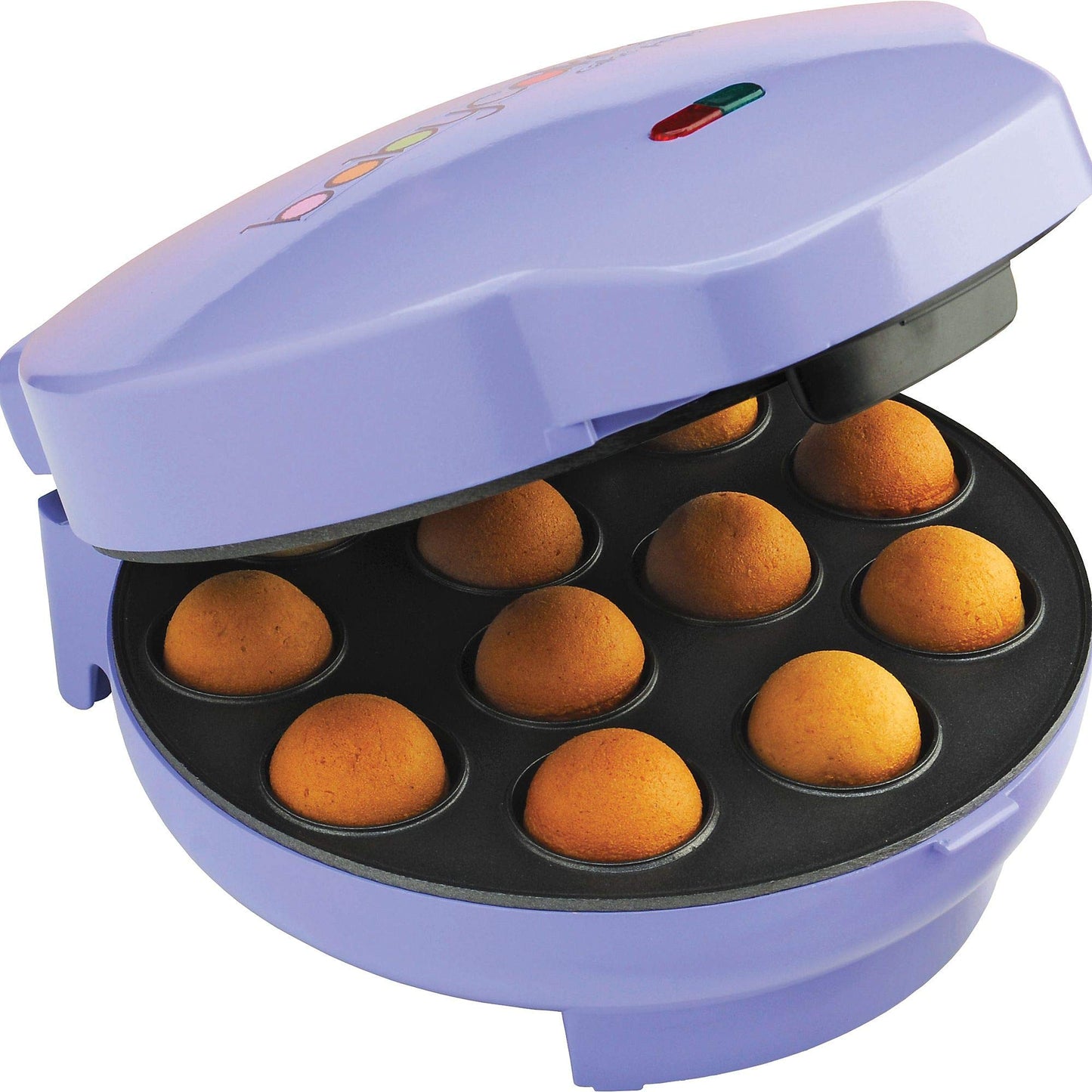 PRODUCTO 673 Máquina para hacer cake pops Babycakes de marcas selectas - Kit de cake pops para cumpleaños y más - Incluye soporte para decoración y 50 palitos para cake pops - La máquina cuenta con revestimiento antiadherente - Rinde 12 cake