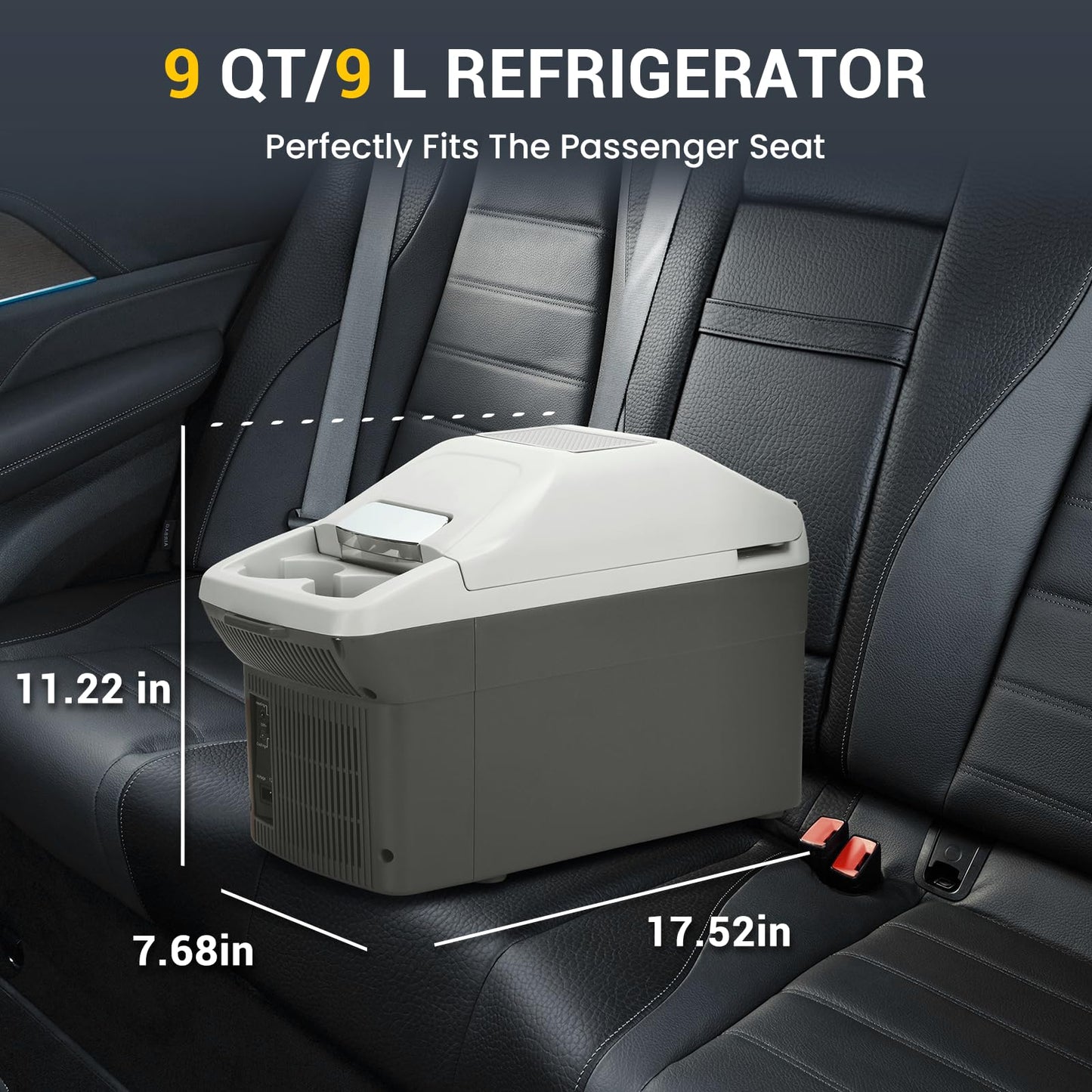 PRODUCTO 768  Refrigerador/calentador de refrigerador para automóvil de 12 V, 8 cuartos (9 L) 40 ℉ ~ 140 ℉, 12 V CC y 110 V CA, refrigerador eléctrico  refrigerador portátil compacto para acampar, refrigerador pequeño termoeléctrico de 12 V , RV, camping