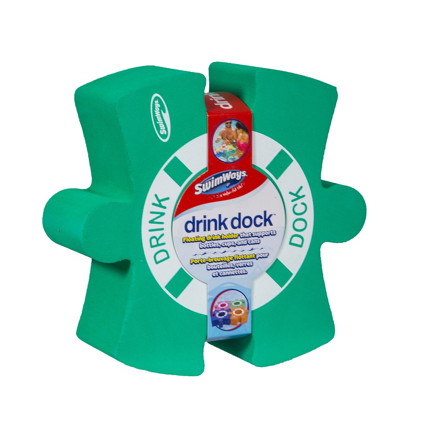 PRODUCTO 639 SwimWays Drink Dock - Soporte para bebidas de espuma, color verde