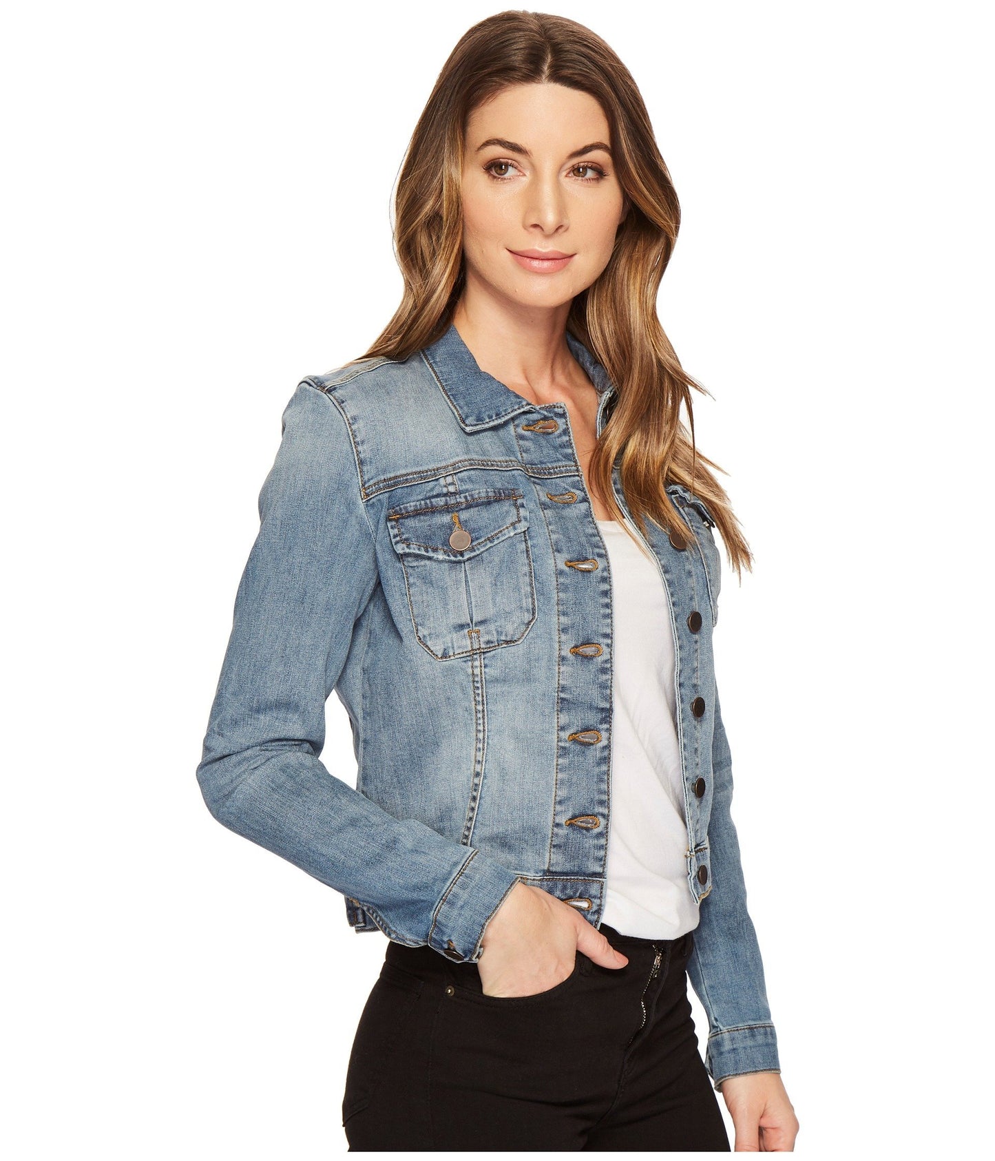 PRODUCTO 710-1 KUT de Kloth Amelia Jean Jacket Empathetic/Lavado de base medio MD