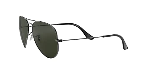 Ray-Ban RB3025 Classic Aviator Sunglasses, Gunmetal/G-15 Green, 58 mm