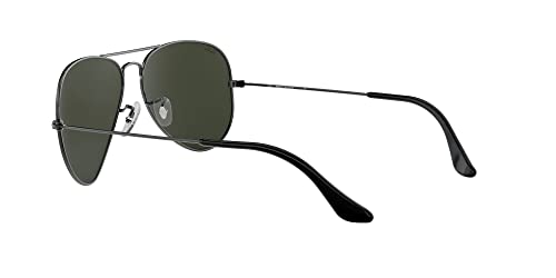 Ray-Ban RB3025 Classic Aviator Sunglasses, Gunmetal/G-15 Green, 58 mm