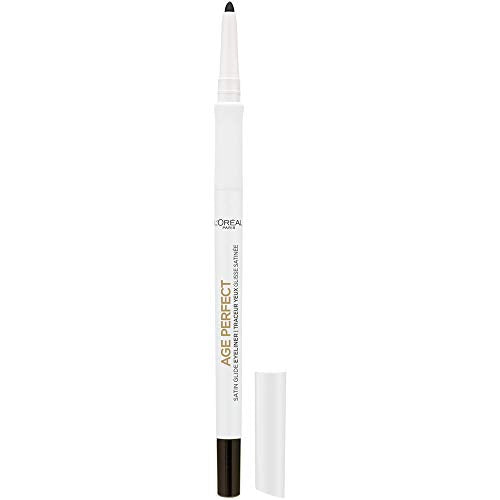 L'Oréal Paris Age Perfect Satin Glide Delineador de ojos con pigmentos minerales, negro