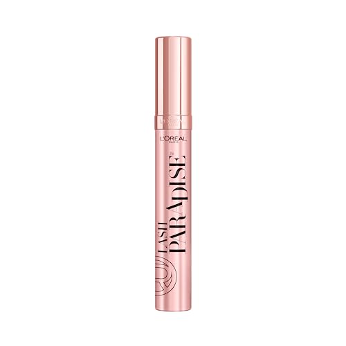 L’Oréal Paris Voluminous Makeup Lash Paradise Mascara, Voluptuous Volume, Intense Length, Feathery Soft Full Lashes, No Flaking, No Smudging, No Clumping, Blackest Black, 1 Count, Packaging May Vary