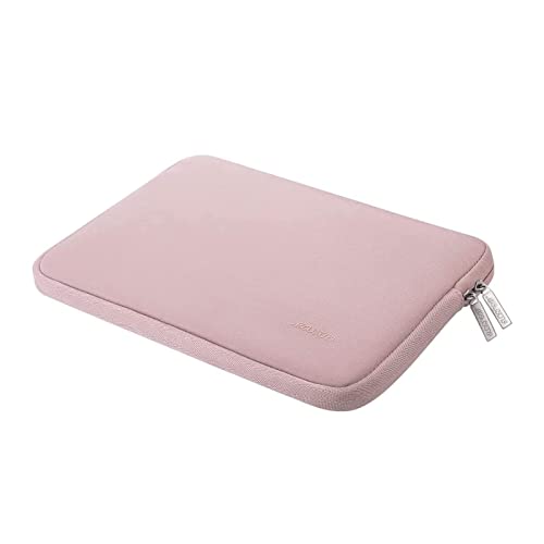 MOSISO Funda para Portátil Compatible con MacBook Air/Pro, Notebook de 13-13.3 Pulgadas, Compatible con MacBook Pro 14 Pulgadas 2023-2021 A2779 M2 A2442 M1, Bolsa de Neopreno con Estuche Pequeño, Rosa Bebé