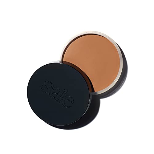 Saie Sun Melt Bronzer - Bronceador en crema-bálsamo para esculpir el rostro - Contorno en crema con acabado aterciopelado - Bronce medio (1 oz)