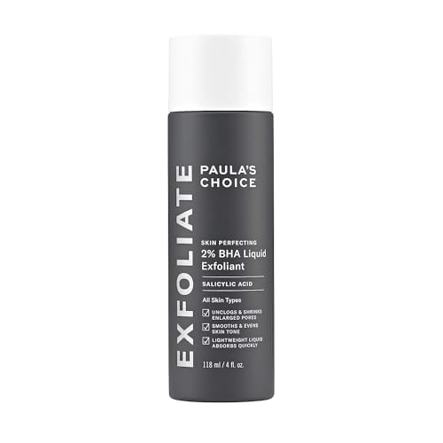 PRODUCTO 175 Paulas Choice--SKIN PERFECTING 2% BHA Exfoliante líquido de ácido salicílico--Exfoliante facial para puntos negros, poros dilatados, arrugas y líneas finas, botella de 4 oz