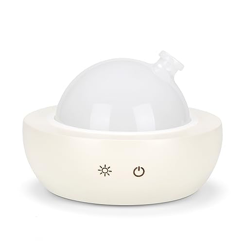 Difusor de aceite esencial de vidrio Kakoda, base de madera real, difusor de aromaterapia actualizado 2023, humidificador difusor de aroma, luz LED en 7 colores, adecuado para el dormitorio de la oficina en casa