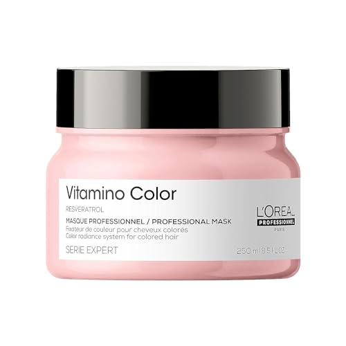 L'Oreal Professionnel Vitamino Color Hair Mask | Protects & Preserves Hair Color | Enhances Shine & Vibrancy | Moisturizes & Detangles | For Color Treated Hair | 8.5 Fl. Oz.