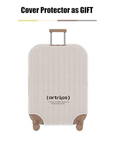 PRODUCTO 475 arttrips Equipaje de viaje de 28 pulgadas, maleta grande con 8 ruedas giratorias, equipaje rígido liviano para PC, maleta de viaje con diseño de pan, cerradura TSA, marrón, equipaje grande rígido de 28 pulgadas, 98 L