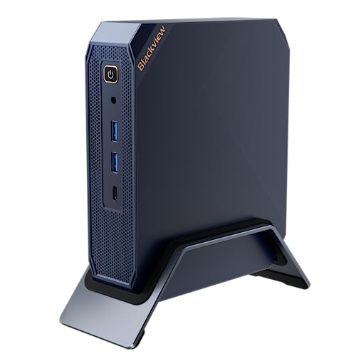 Blackview MP200 Mini PC Gaming Intel i5-11400H(4.50GHz), 16GB DDR4 512GB SSD Mini computadora con 6 núcleos/12 Hilos, HDMI, WiFi6, BT5.2, Gigabit Ethernet, Pantalla Triple 4K HD, Azul