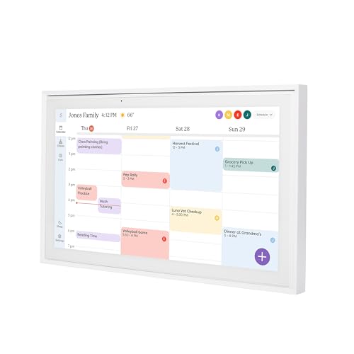 PRODUCTO 351 Calendario Skylight: Calendario digital de 15 pulgadas y tabla de tareas, pantalla interactiva táctil inteligente para horarios familiares - Soporte de pared incluido