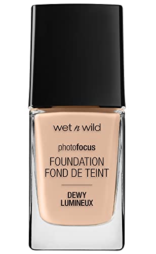 Base de maquillaje líquida Wet n Wild Photo Focus Dewy, Shell Ivory (el embalaje puede variar)