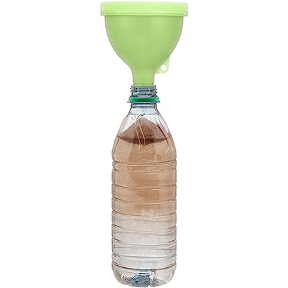 ProStand [paquete de 6] – Embudos con soporte para llenar botellas de agua con proteína en polvo, juego de recipientes de suplemento para llevar o uso en la cocina, llavero para vaso mezclador V2