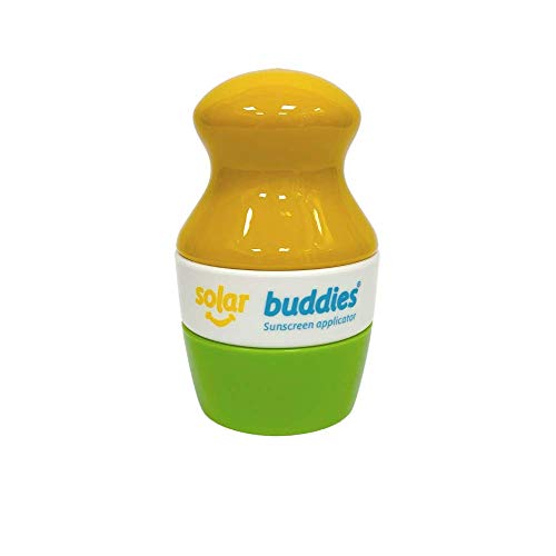 PRODUCTO 164 Aplicador de esponja enrollable recargable Green Single Solar Buddies para niños, adultos, familias, tamaño de viaje con capacidad para 100 ml, apto para viajes para protector solar, crema solar y lociones (verde)