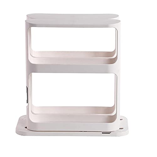 PRODUCTO 498 Pinelaxy Organizador giratorio para especias, dos estantes giratorios de 2 niveles para especias para cocina, estante de almacenamiento multifunción para condimentos y especias (blanco)