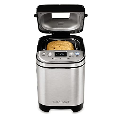 PRODUCTO 38 Máquina para hacer pan Cuisinart, compacta y automática, configuraciones personalizables, panes de hasta 2 libras, CBK-110P1, plateada, negra