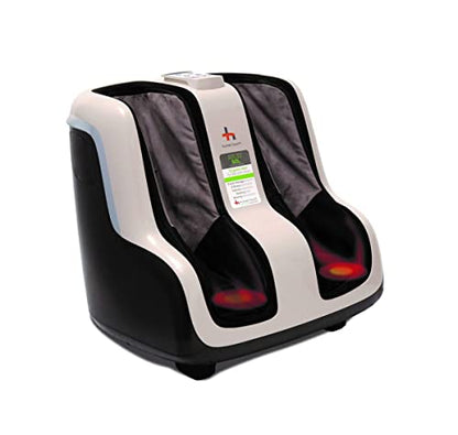 Human Touch Reflex SOL Masajeador de pies y pantorrillas con calor - Alivio de la fascitis plantar + Circulación + Amasamiento profundo Shiatsu + Vibración para estrés + Compresión - Ajustable para mujeres y hombres hasta talla 12