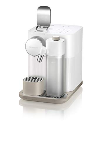 Máquina de café espresso original Nespresso Gran Lattissima con espumador de leche de De'Longhi, blanco fresco