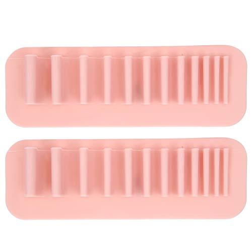 PRODUCTO 10 Estante de secado de brochas de maquillaje, soporte de almacenamiento de brochas de maquillaje, estante de secado de brochas cosméticas, organizador de almacenamiento de cepillos de dientes montado en la pared, 2 uds.