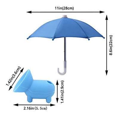 PRODUCTO 133 AXLORP Paraguas de teléfono para el sol - Paraguas de teléfono celular Soporte de ventosa para parasol, soporte para teléfono móvil con bloqueo universal antirreflectante ajustable para exteriores (azul)