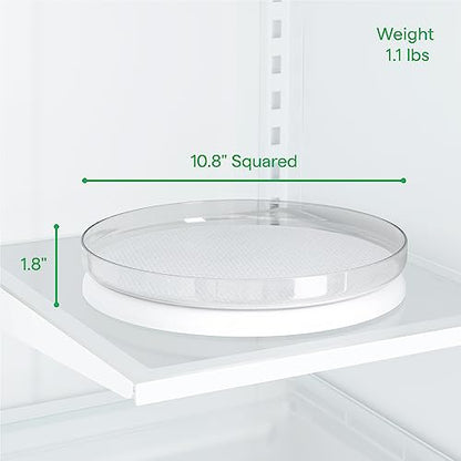 YouCopia FridgeView Fridge Turntable with Mat, Lazy Susan Organizer for Refrigerator Storage, 11” , White